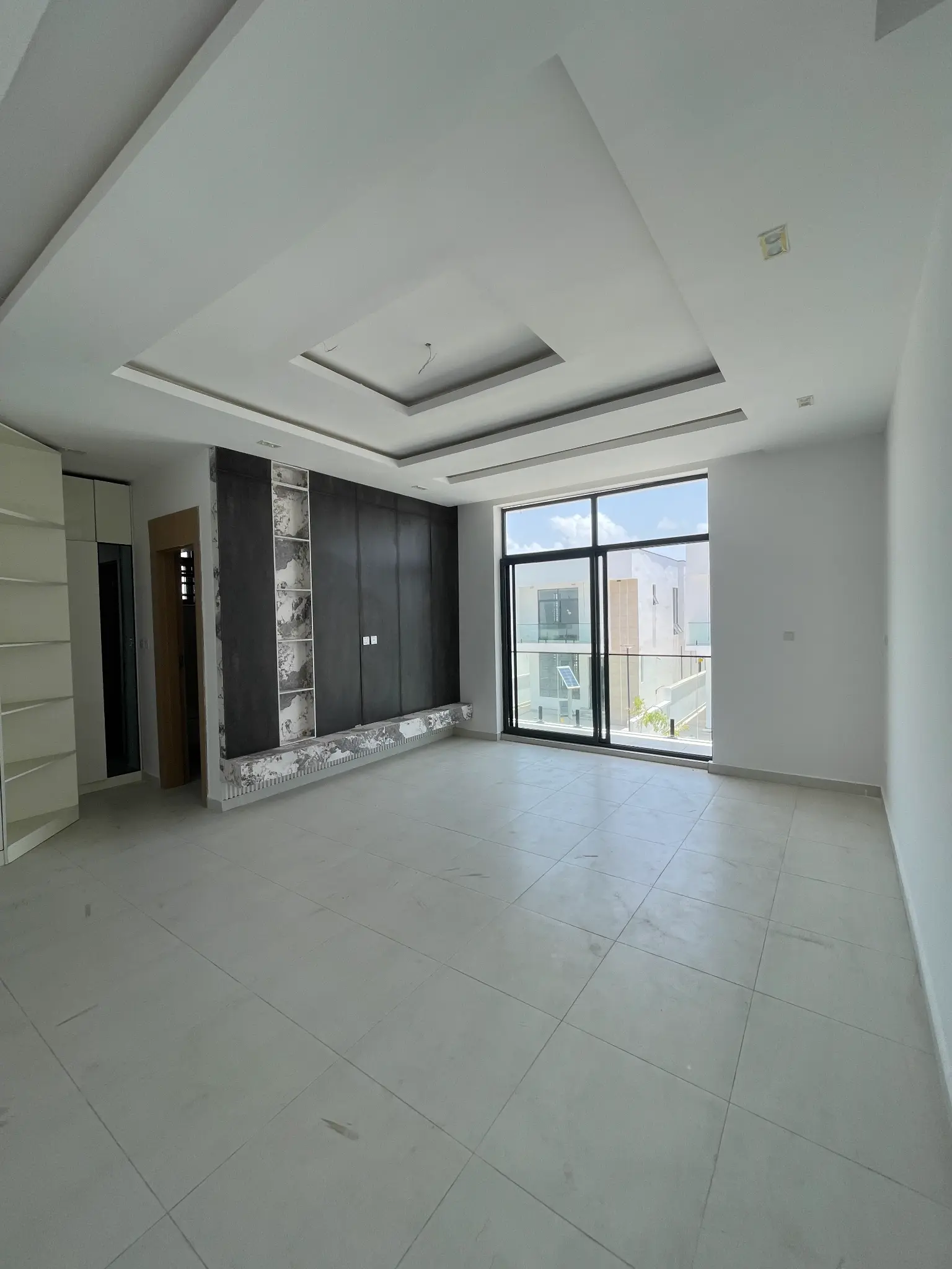 Bedroom interior with POP ceiling inside the Orchid Lekki duplex