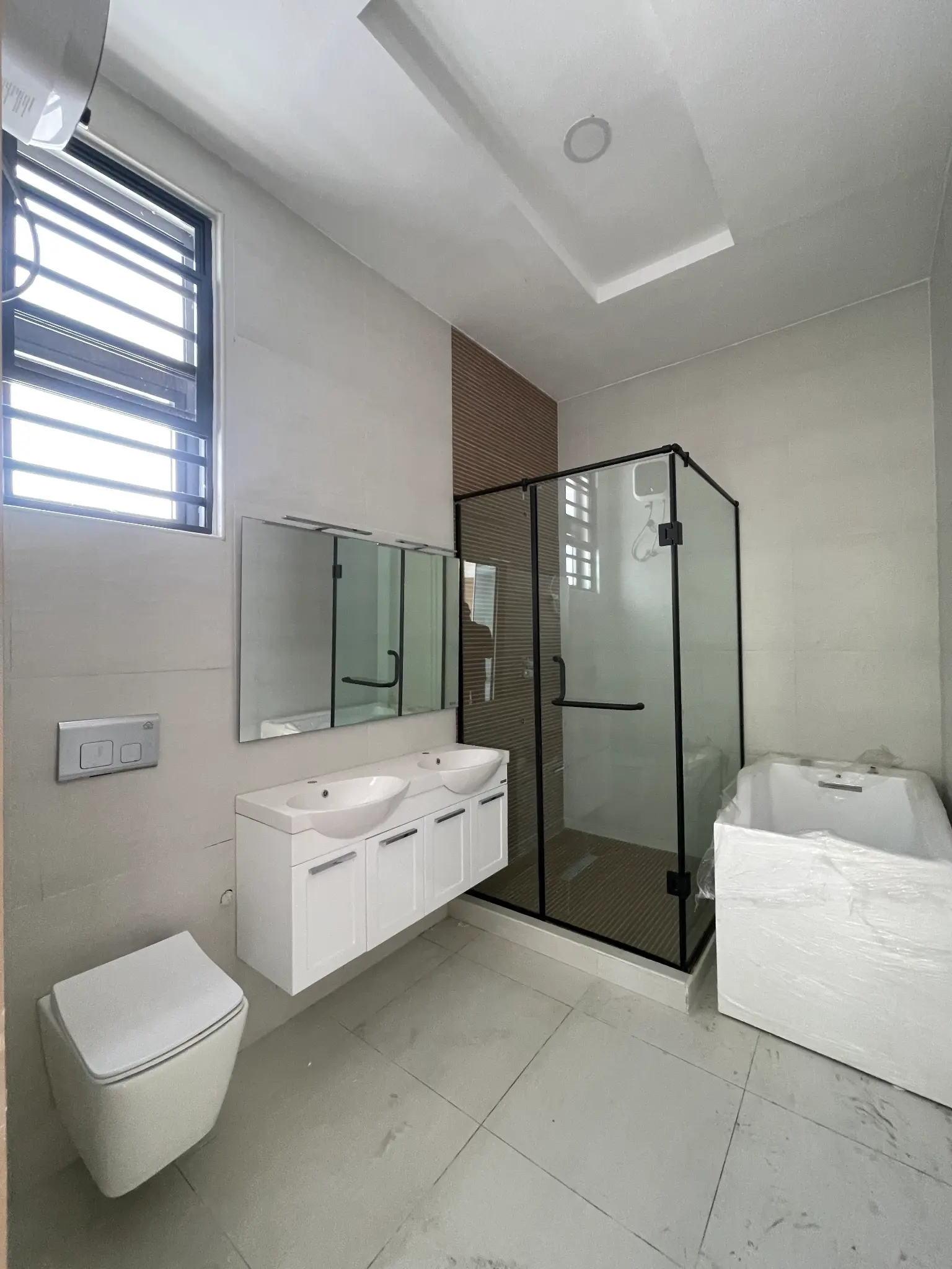 Bathroom detail inside the Orchid Lekki duplex
