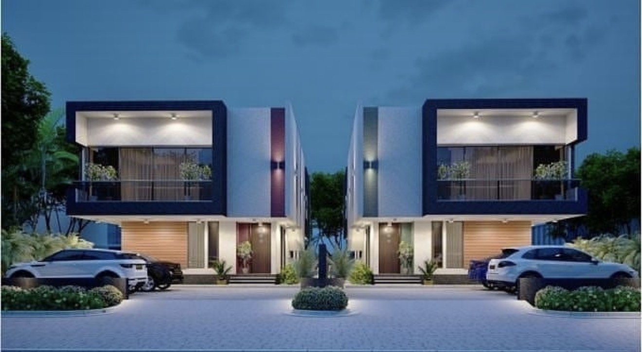 Lekki County Home Ikota | Night elevation